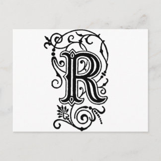 R Dekorationsschreiben Postkarte