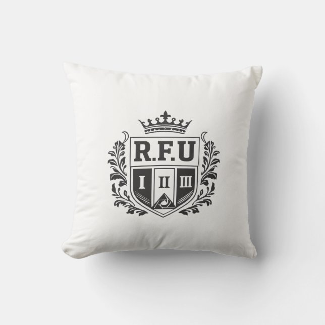 R.F.U Crown Crest Throw Pillow Kissen (Vorderseite)
