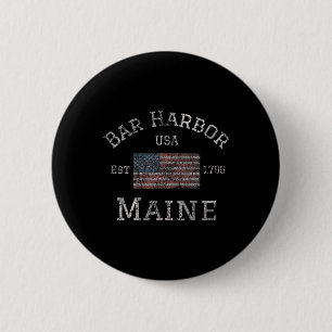 R Hafen Maine USA Amerikanische Flagge Gegründet M Button