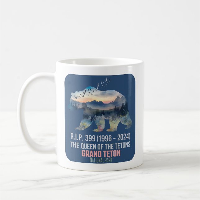 R.I.P. 399 (1996-2024) Königin des Zetonbären Kaffeetasse (Links)
