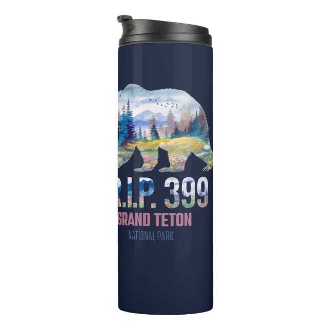 R.I.P. 399 Königin des Zetonbären Thermosbecher (Nach rechts gedreht)