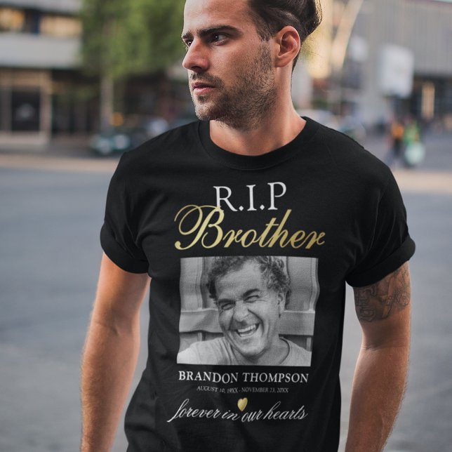 R.I.P Brother Foto Memorial T-Shirt (Von Creator hochgeladen)