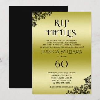 R.I.P. Fifties, Gothic 60th Birthday  Einladung