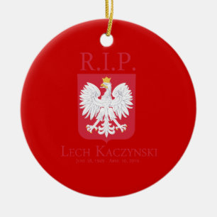 R.I.P. Lech Kaczynski Keramik Ornament