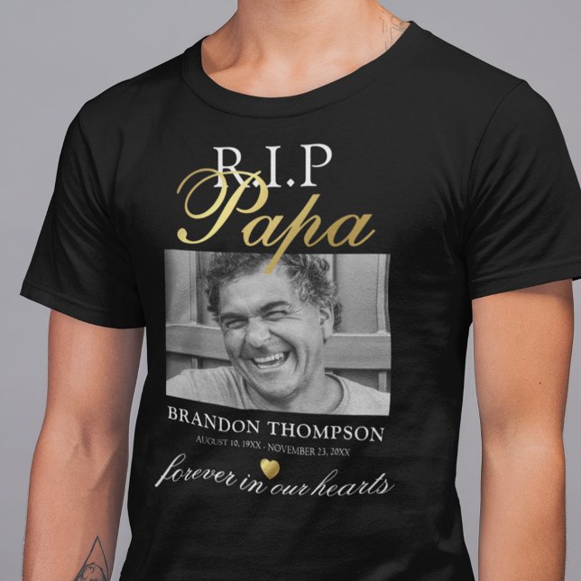 R.I.P Papa Foto Memorial T - Shirt (Von Creator hochgeladen)