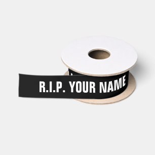 R.I.P. Ruhe in Frieden individuelle schwarze Satin Satinband