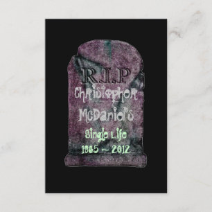 "R.I.P Single Life"- Junggesellenabschied Einladung