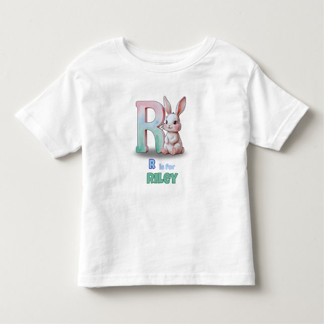 R is for Riley - Custom Toddler Name Tee (Vorderseite)