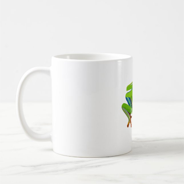 R ist für Red Mit Augen Tree Frog Kaffeetasse (Links)