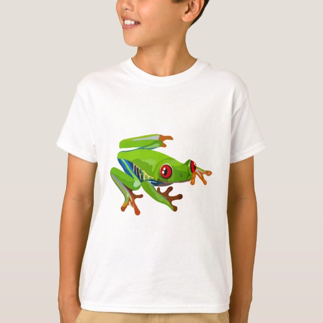 R ist für Red Mit Augen Tree Frog T-Shirt (Vorderseite)