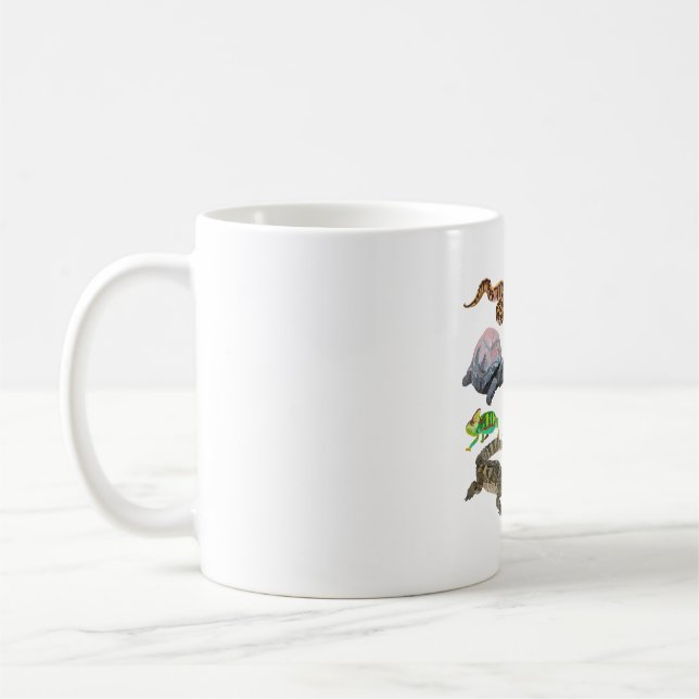 R ist für Reptile. Reptile Artwork Detaillierte Ab Kaffeetasse (Links)