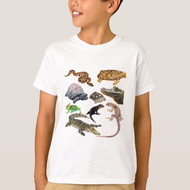 R ist für Reptile. Reptile Artwork Detaillierte Ab T-Shirt (Vorderseite)