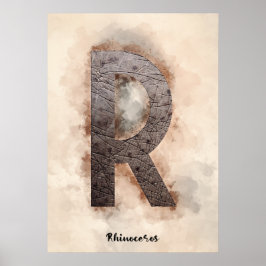 R ist für Rhinoceros Poster