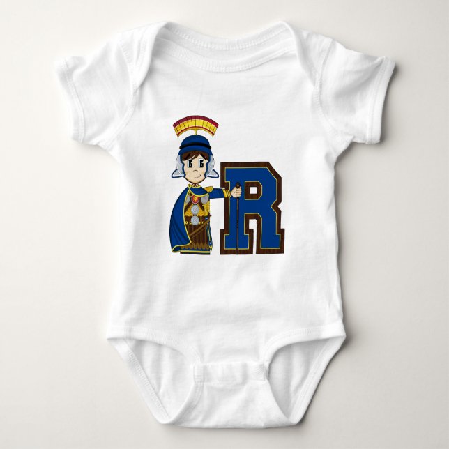 R ist für römischen Soldaten Baby Strampler (Vorderseite)
