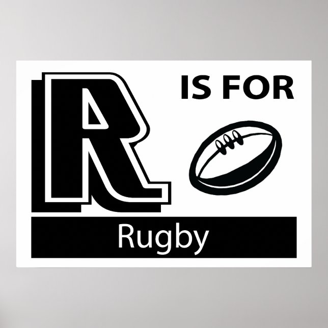 R ist für Rugby Poster (Vorne)