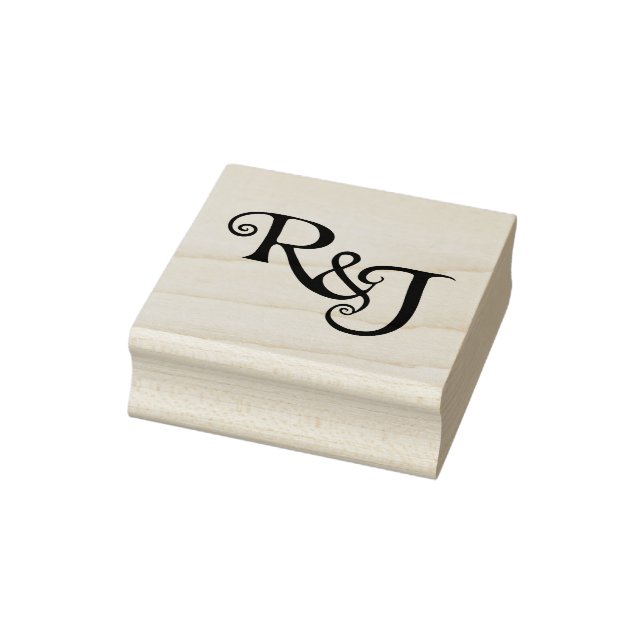 R&J Monogram Hochzeit Gummistempel (Stempel)
