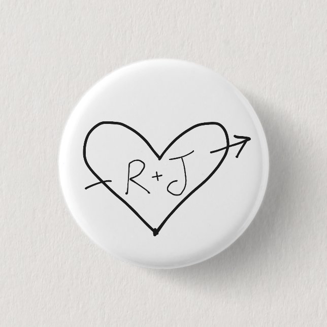 R+J Romeo und Julia Button (Vorderseite)