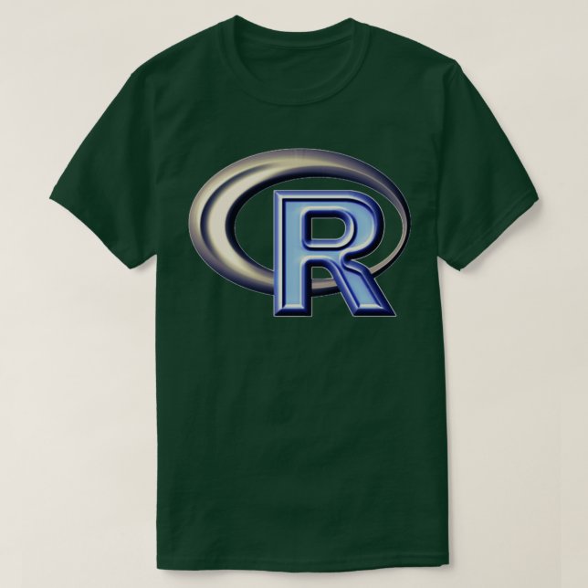 R-Logo der Programmiersprache R T-Shirt (Design vorne)