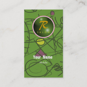 R Monogram Beauty Salon Visitenkarte