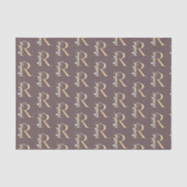 R Monogram Floral Wrapping Paper Seidenpapier