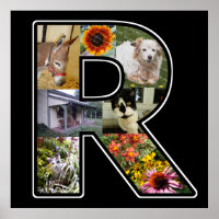 R Monogramm Erstellen Sie Ihre eigene 8-Collage Sc