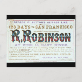 R Robinson Clipper Segelschiff 1863 Postkarte