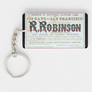 R Robinson Clipper-Segelschiff 1863 Schlüsselanhänger