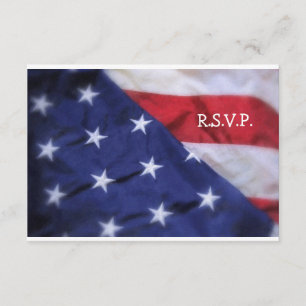 R.S.V.P. Kartenamerikanische Flagge RSVP Karte