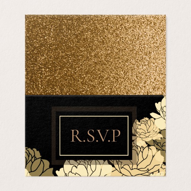 R.S.V.P or, bronzé, jaune 50e anniversaire (Outside Unfolded)