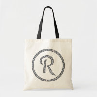 R sac fourre-tout à roulettes monogramme