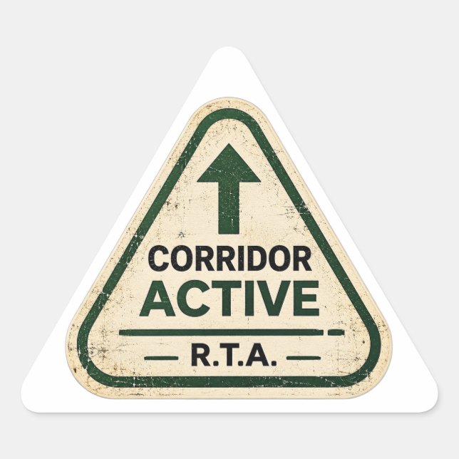 R.T.A.-Korridor Active Triangle Aufkleber (Vorderseite)