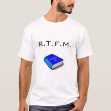 R.T.F.M. T-shirt avec image de livre