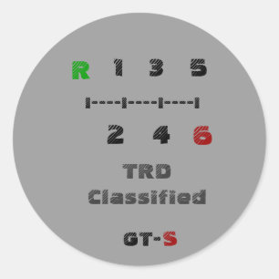 R, TRD klassifiziert, 1   3   5, Runder Aufkleber