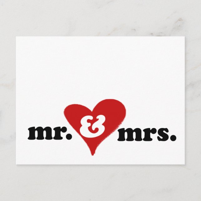 r und mrr mit Herz Postkarte (Vorderseite)