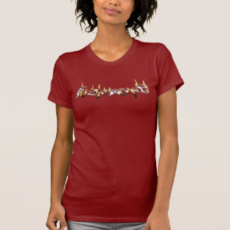 R.W.BURNING AUFKLEBER BESCHRIFTET Damen-Petite T - T-Shirt