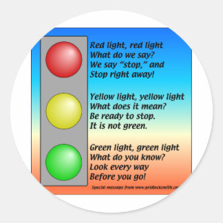 R-Y-G-Lichter Runder Aufkleber