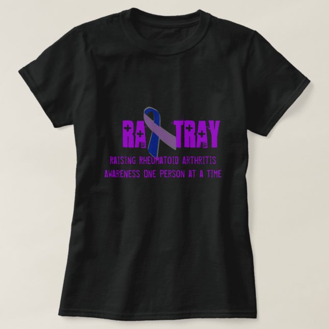 RA Behälter-Arthritis-BewusstseinHoodie T-Shirt (Design vorne)
