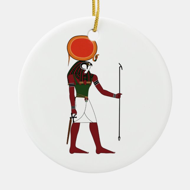 Ra der alte ägyptische Gott des Sun und Könige Keramikornament (Vorne)
