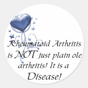 RA ist nicht nur eine schlichte Arthritis, sondern Runder Aufkleber