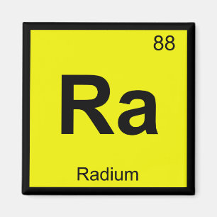Ra - Periodisches Symbol für Radium Chemistry Magnet