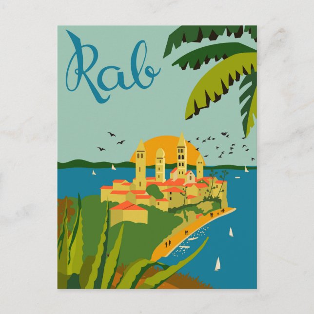 Rab Island, Kroatien Postkarte (Vorderseite)