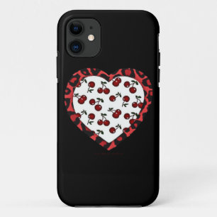 RAB Kirschen Leopardendruck Herz Rockabilly Case-Mate iPhone Hülle