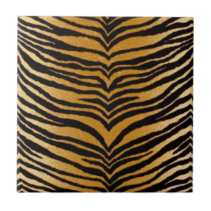 RAB Rockabilly Black and Gold Tiger Print Fliese