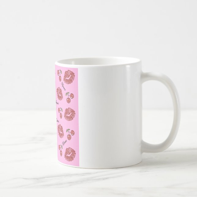RAB Rockabilly Cherry Kisses auf Pink Kaffeetasse (Rechts)