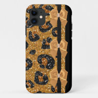 RAB Rockabilly Gold Leopard Print Sugar Skulls