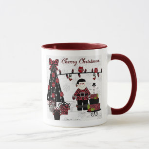 RAB Rockabilly Kirsch-Weihnachten Santa-Geschenke Tasse