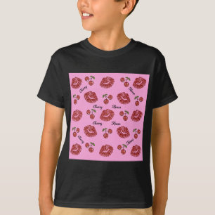 RAB Rockabilly Kirschküsse auf Rosa T-Shirt