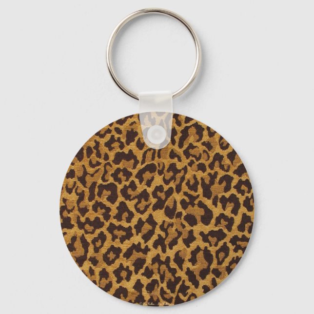 RAB Rockabilly Leopard Print Brown Gold Schlüsselanhänger (Vorderseite)