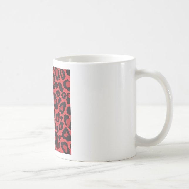 RAB Rockabilly Leopard Print Red Black Kaffeetasse (Rechts)