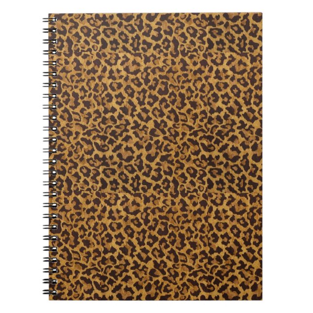 RAB Rockabilly Leopard Print Spiral Notebook Notizblock (Vorderseite)